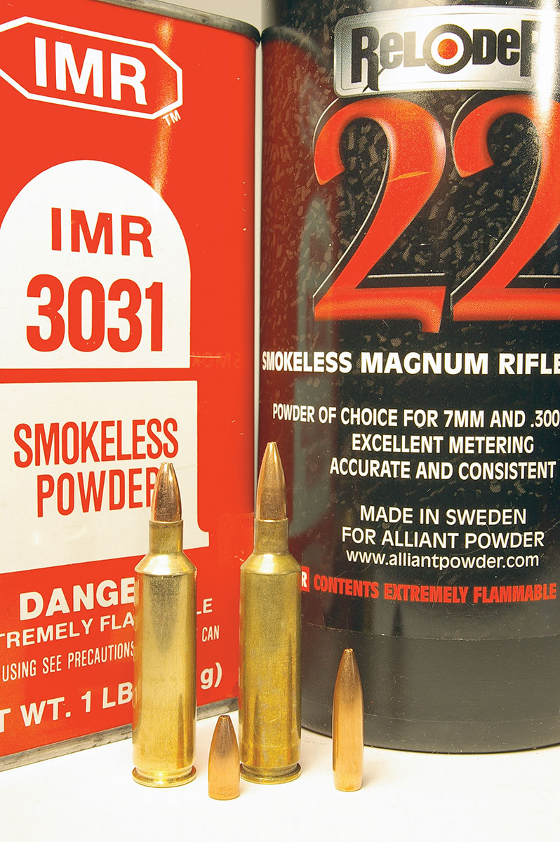 The STAR 22-250 Improved shot well with 40- to 77-grain bullets loaded with IMR-3031 on the fast burning side, and Reloder 22 on the slow burning side.